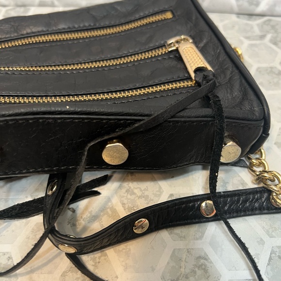Rebecca Minkoff 5 Zip Leather Crossbody Bag black small - Picture 8 of 12